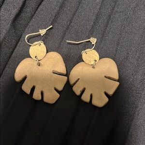Gold Leaf Dangle Earrings